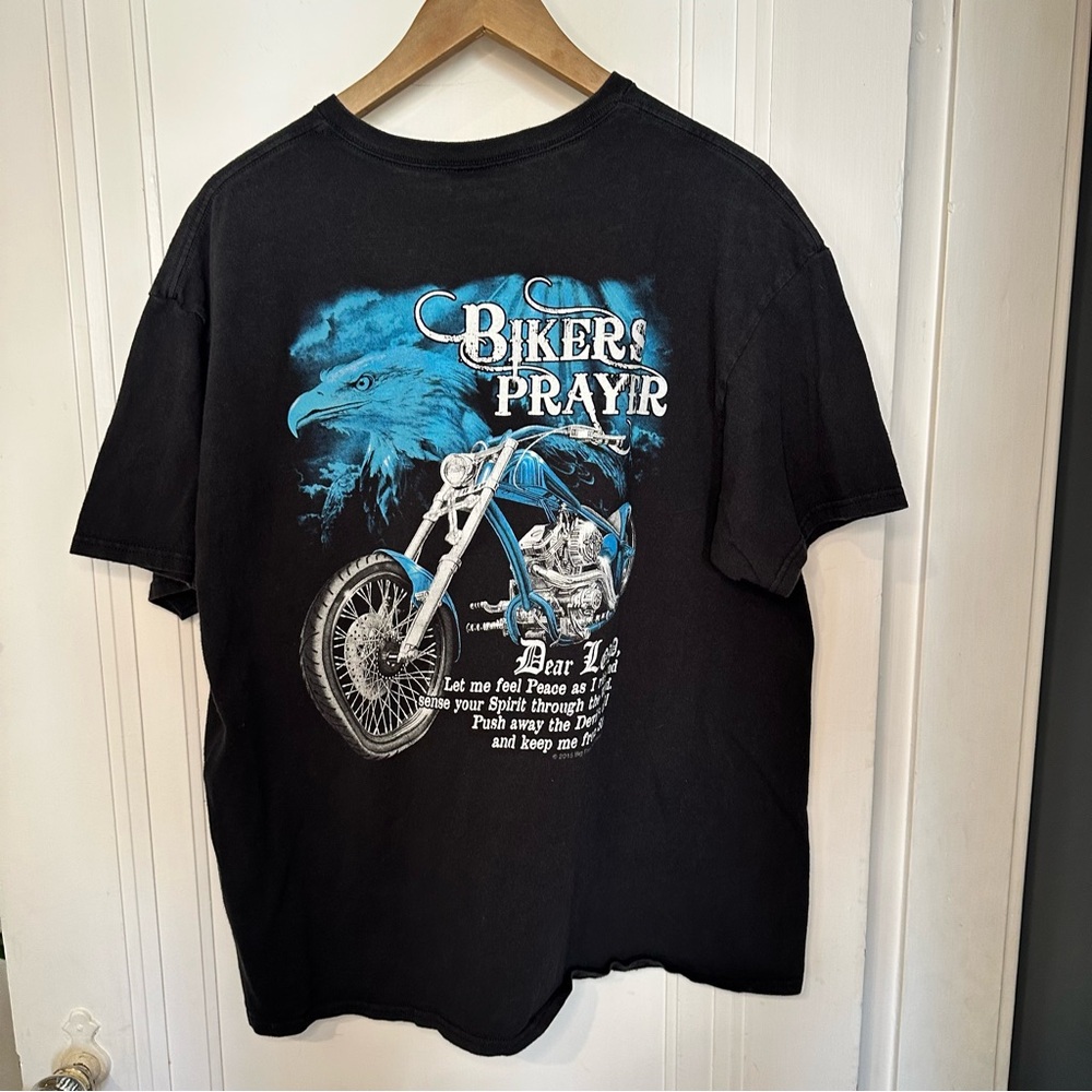 Bikers Prayer 2015 Vintage Short-Sleeve Tee - Black